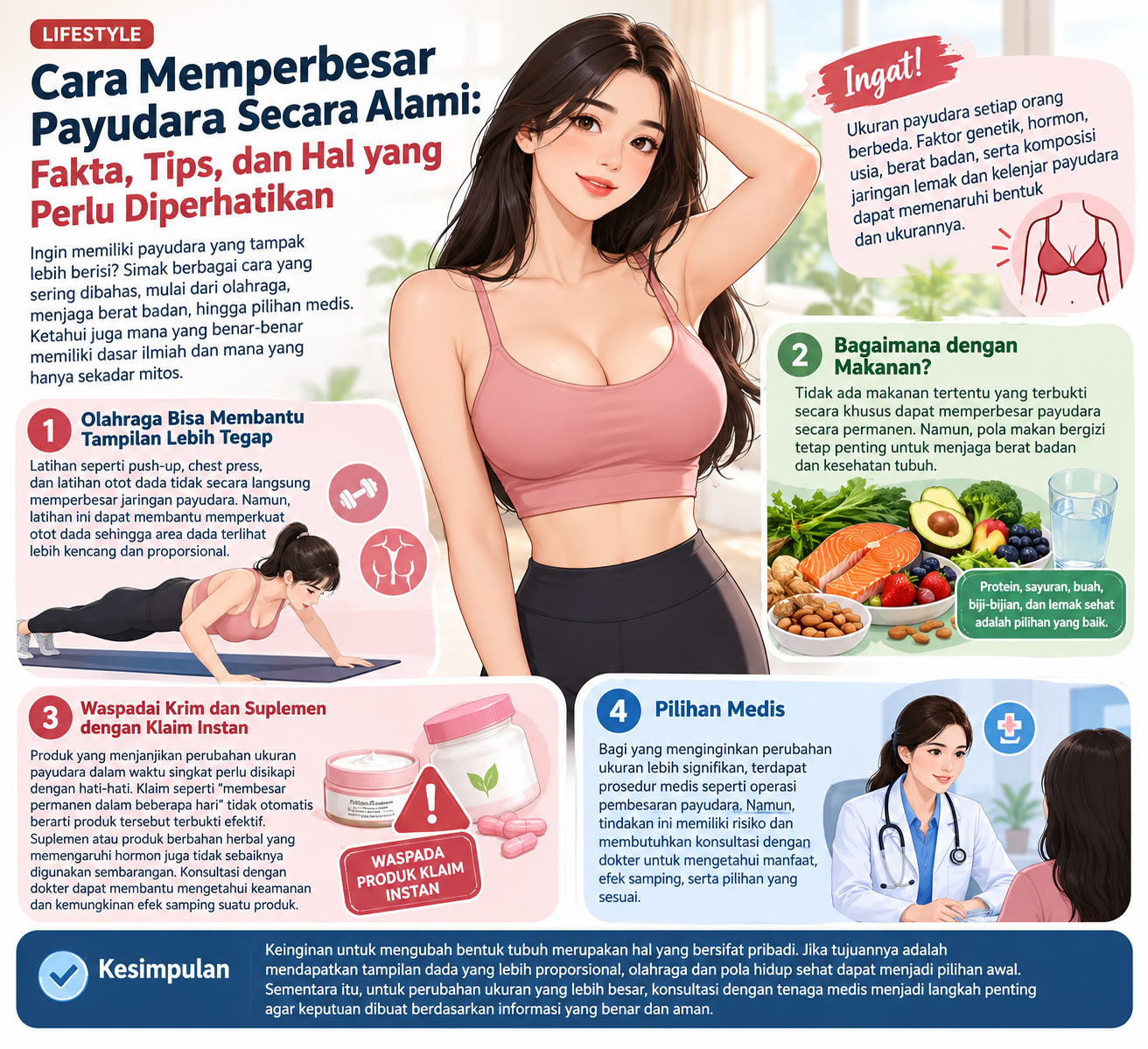 Cara Memperbesar Payudara Secara Alami: Fakta, Tips, dan Hal yang Perlu Diperhatikan