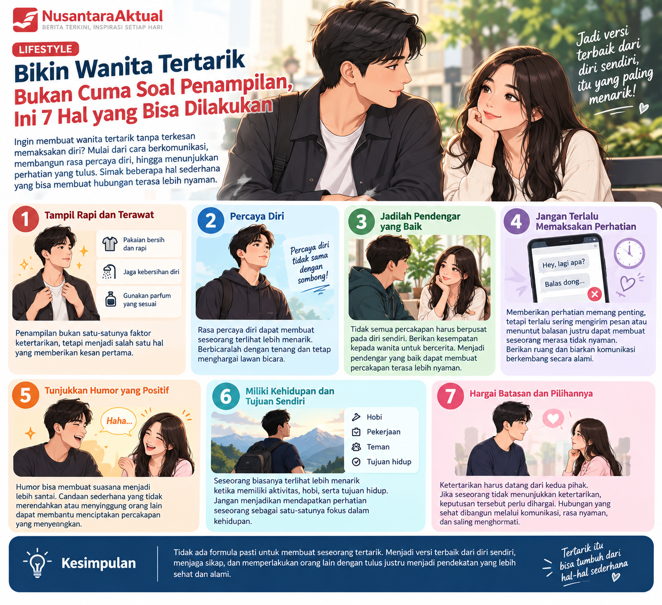 Bikin Wanita Tertarik Bukan Cuma Soal Penampilan, Ini 7 Hal yang Bisa Dilakukan