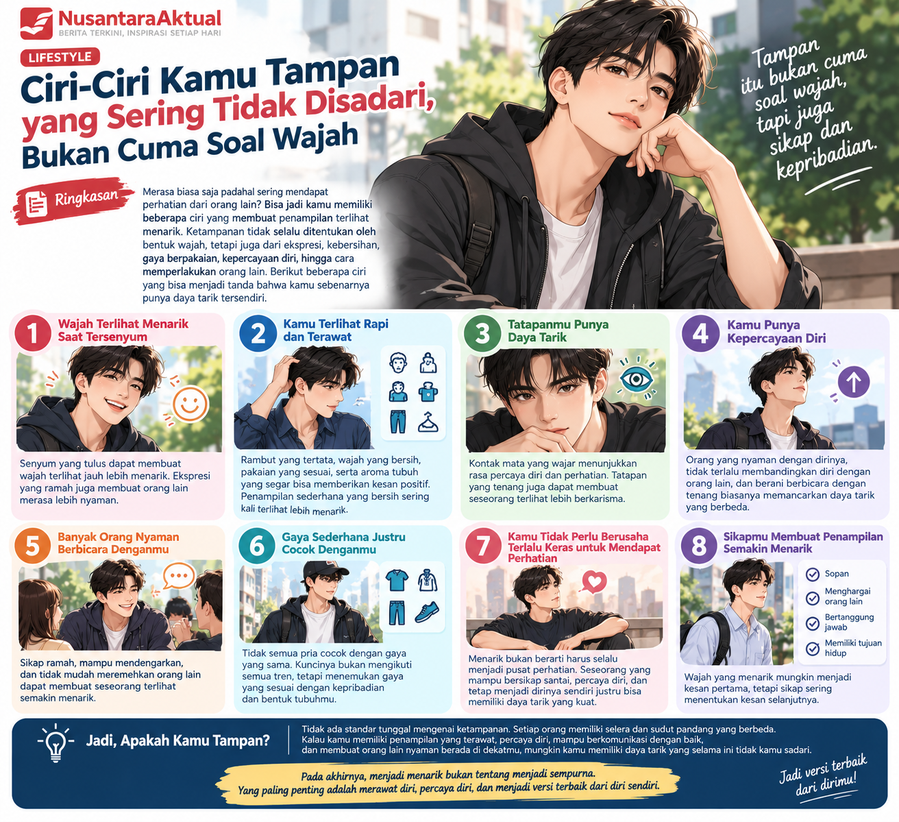 Ciri-Ciri Kamu Tampan yang Sering Tidak Disadari, Bukan Cuma Soal Wajah